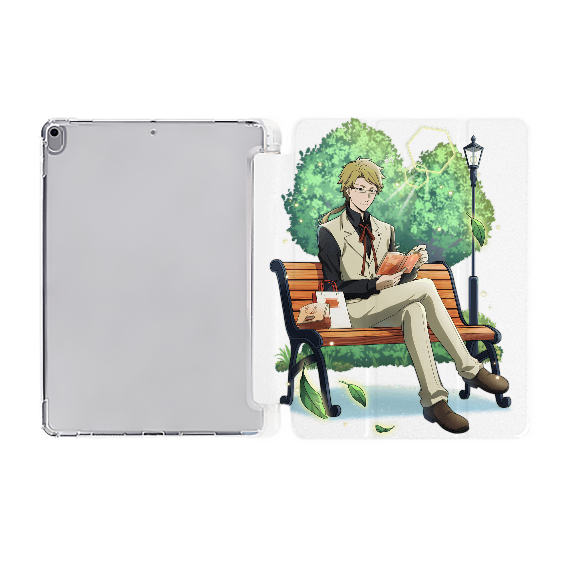 （画像用） 文豪ストレイドッグス Bungo Stray Dogs IPad ケース ペン収納付き 三つ折りスタンド PUレザー×シリコン 対応機種9.5/10.5/10.9インチ